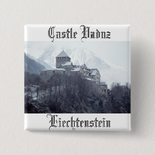 Badge Carré 5 Cm Château Vaduz Liechtenstein