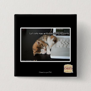Badge Carré 5 Cm Chats de Lol avec USB