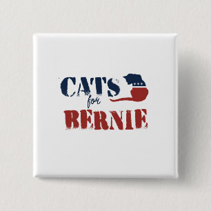 Badge Carré 5 Cm Chats pour Bernie