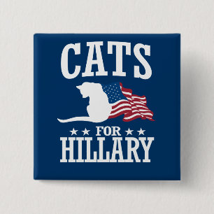 BADGE CARRÉ 5 CM CHATS POUR HILLARY