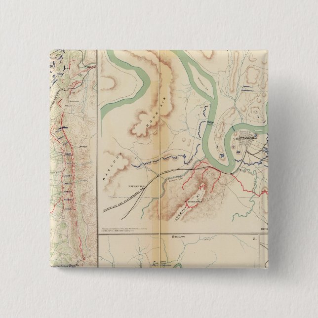 Badge Carré 5 Cm Chattanooga (Devant)