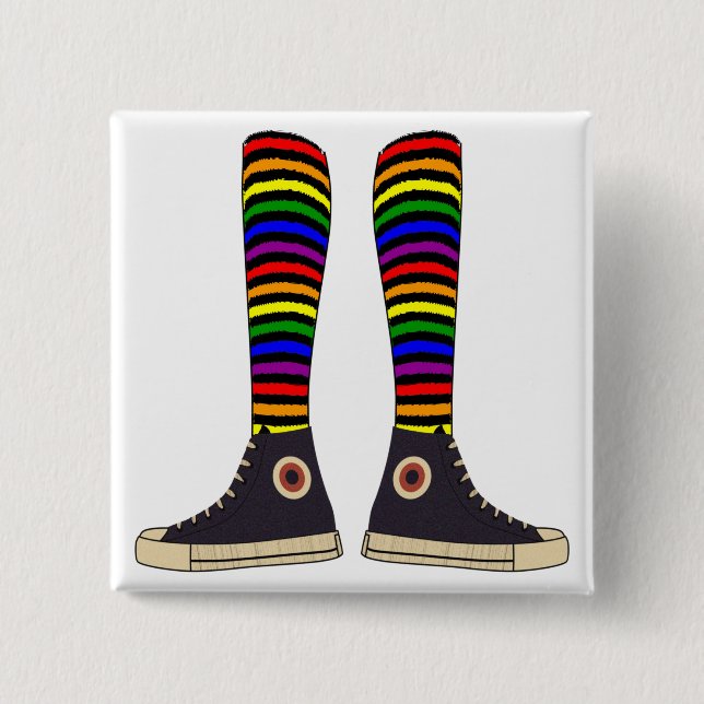 Badge Carré 5 Cm Chaussettes de LGBT (Devant)