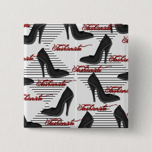 Badge Carré 5 Cm Chaussures noires-Fashionista-Button
