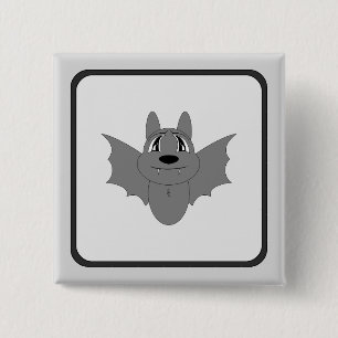 Badge Carré 5 Cm Chauve-souris mignonne
