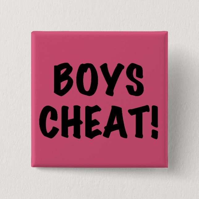 Badge Carré 5 Cm Cheat de Boys (Devant)