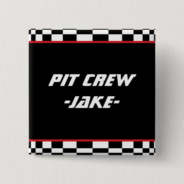 Badge Carré 5 Cm Checkered Square (Devant)