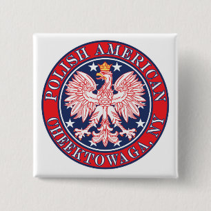 Badge Carré 5 Cm Cheektowaga New York Pologne