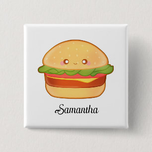 Badge Carré 5 Cm Cheeseburger