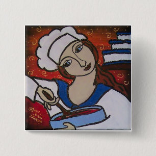 Badge Carré 5 Cm chef