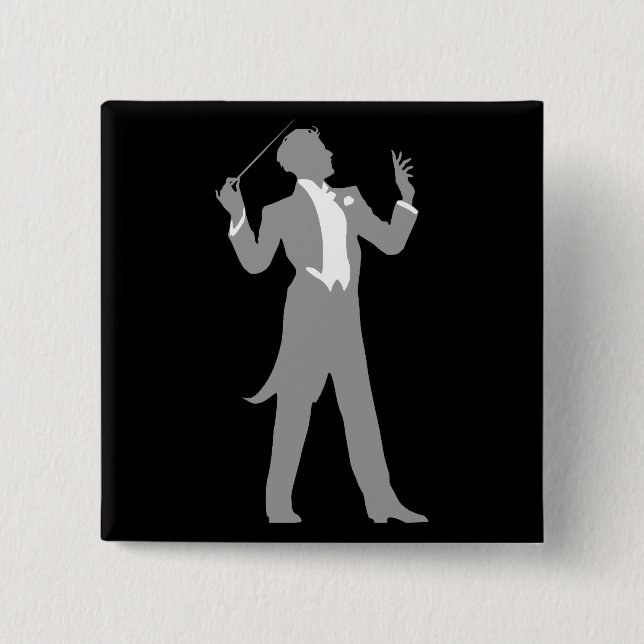 Badge Carré 5 Cm Chef d'orchestre (Devant)