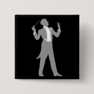 Badge Carré 5 Cm Chef d'orchestre