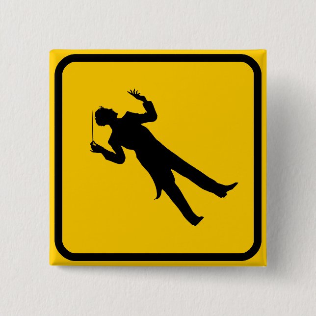 Badge Carré 5 Cm Chef d'orchestre traversant (Devant)