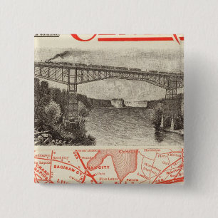 Badge Carré 5 Cm Chemin de fer du Michigan Central