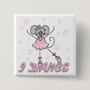 Badge Carré 5 Cm Chemises et Cadeaux de Ballet de Souris