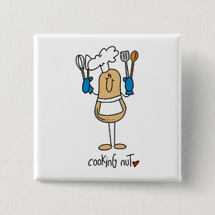 Badge Carré 5 Cm Chemises et Cadeaux de Noix de Cuisine