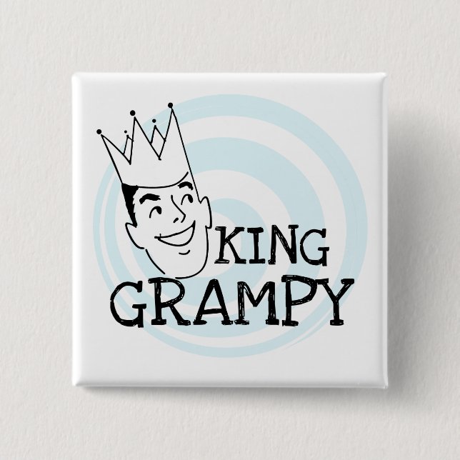 Badge Carré 5 Cm Chemises et cadeaux King Grampy (Devant)