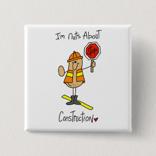 Badge Carré 5 Cm Chemises et Cadeaux sur la Construction qui sont N
