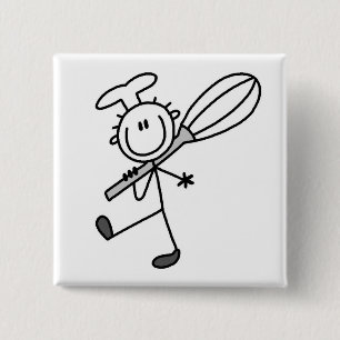 Badge Carré 5 Cm Chemises Tshirts au motif Chef Bâton avec Fouet