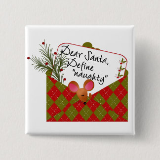 Badge Carré 5 Cm Cher Père Noël… définissent vilain