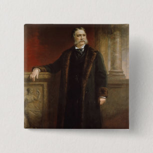 Badge Carré 5 Cm Chester Alan Arthur