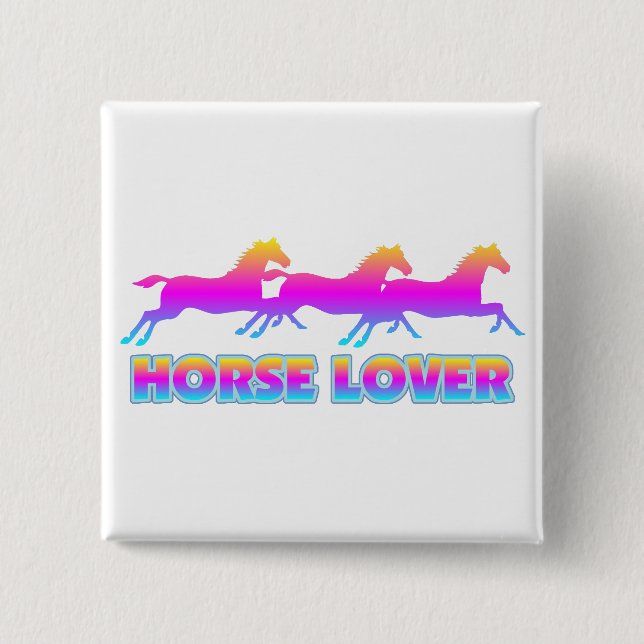 Badge Carré 5 Cm Cheval Lover (Devant)