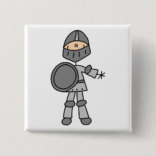 Badge Carré 5 Cm Chevalier royal