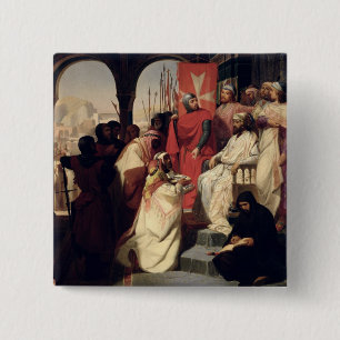 Badge Carré 5 Cm Chevaliers de l'ordre de St John de Jérusalem