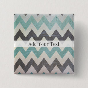 Badge Carré 5 Cm Chevron Motif On Metal Texture par Shirley Taylor