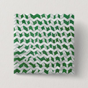 Badge Carré 5 Cm Chevron Zebra Green et White Print
