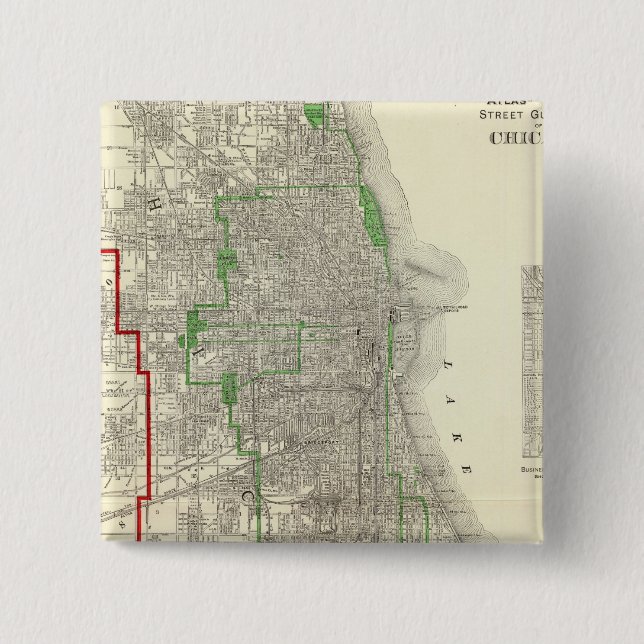 Badge Carré 5 Cm Chicago (Devant)