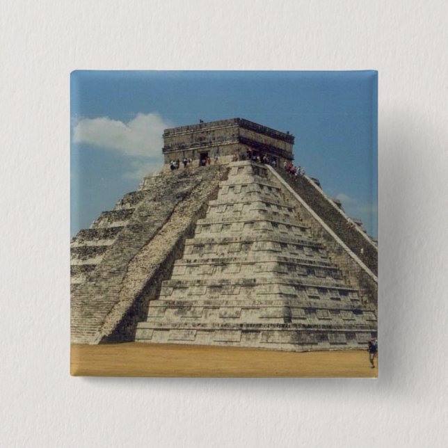 Badge Carré 5 Cm Chichen Itza (Devant)