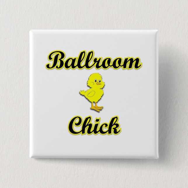 Badge Carré 5 Cm Chick de salle de bain (Devant)
