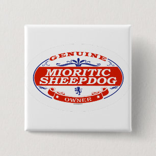 Badge Carré 5 Cm Chien de berger de Mioritic