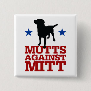 Badge Carré 5 Cm Chiens contre le gant