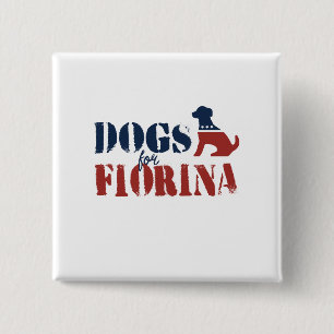Badge Carré 5 Cm Chiens pour Carly Fiorina