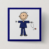 Chiffre masculin infirmière - bleu de bâton
