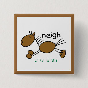 Badge Carré 5 Cm Chiffre T-shirts et cadeaux de bâton de cheval