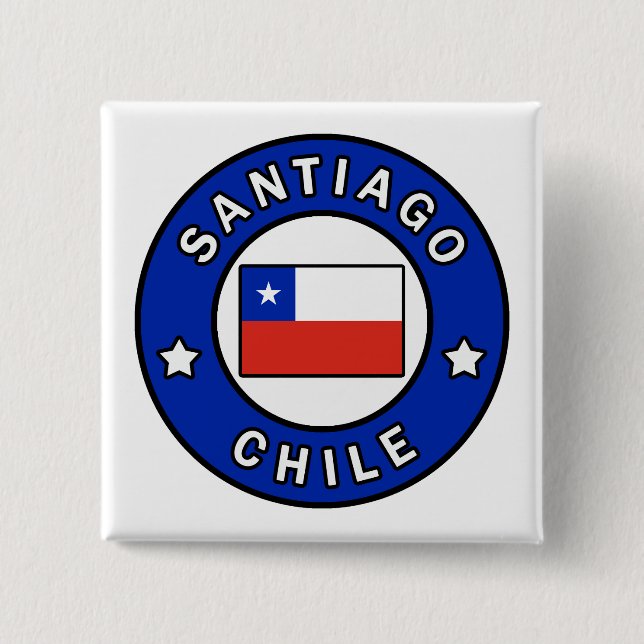 Badge Carré 5 Cm Chile de Santiago (Devant)