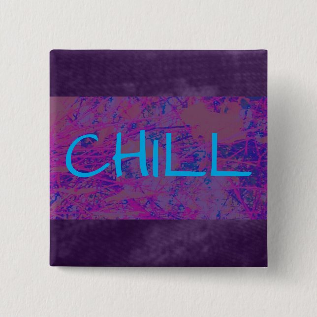 BADGE CARRÉ 5 CM CHILL PURPLE RÊVE (Devant)