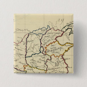 Badge Carré 5 Cm Chine, Corée