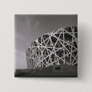 Badge Carré 5 Cm Chine, Pékin. Stade national, lieu de la