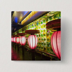 Badge Carré 5 Cm Chine, Shanghai. Bar dans le bar Xin Tian Di