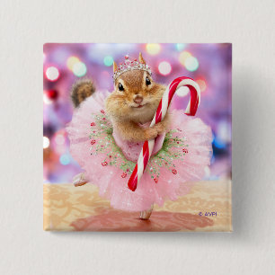 Badge Carré 5 Cm Chipmunk Plum Fairy