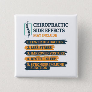 Badge Carré 5 Cm Chiropractic Side Effects Funny Chiropractor Gag