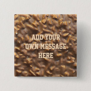 Badge Carré 5 Cm Chocolat Personnalisé Chunky au Chocolat Personnal