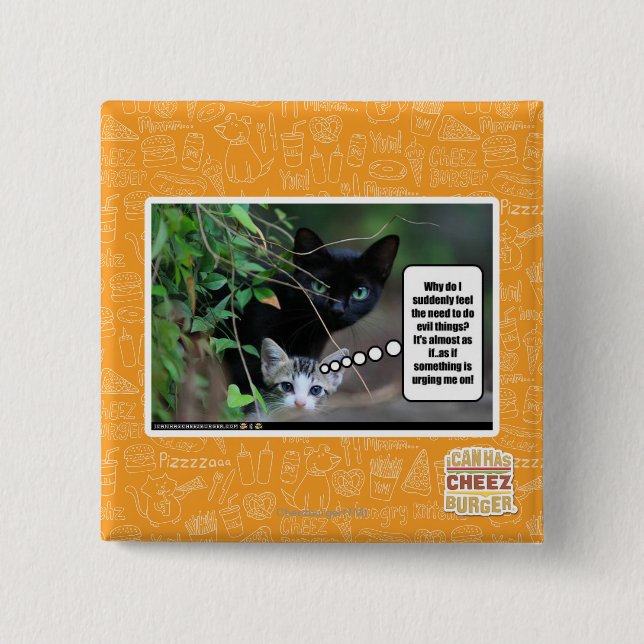 Badge Carré 5 Cm choses mauvaises (Devant)