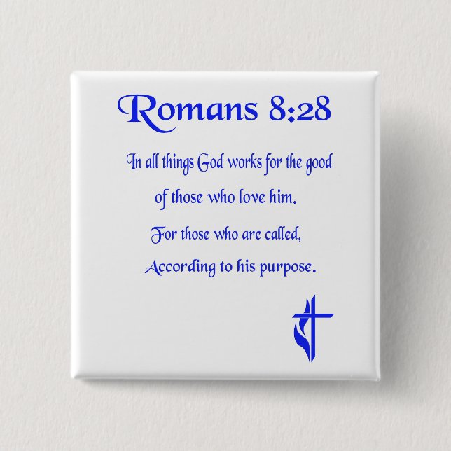 Badge Carré 5 Cm chrétien (Devant)