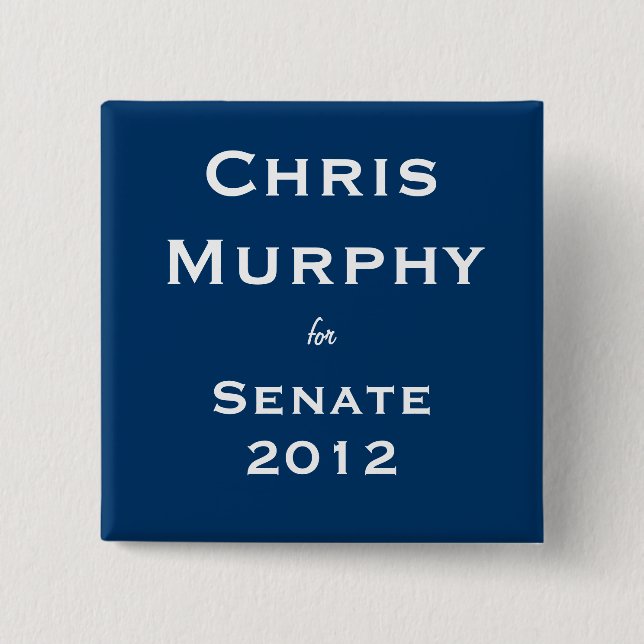 Badge Carré 5 Cm Chris Murphy pour le sénat (Devant)