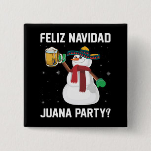 Badge Carré 5 Cm Christmas Feliz Navidad Juana Party Cool Mexican