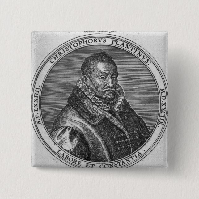 Badge Carré 5 Cm Christophe Plantin (Devant)